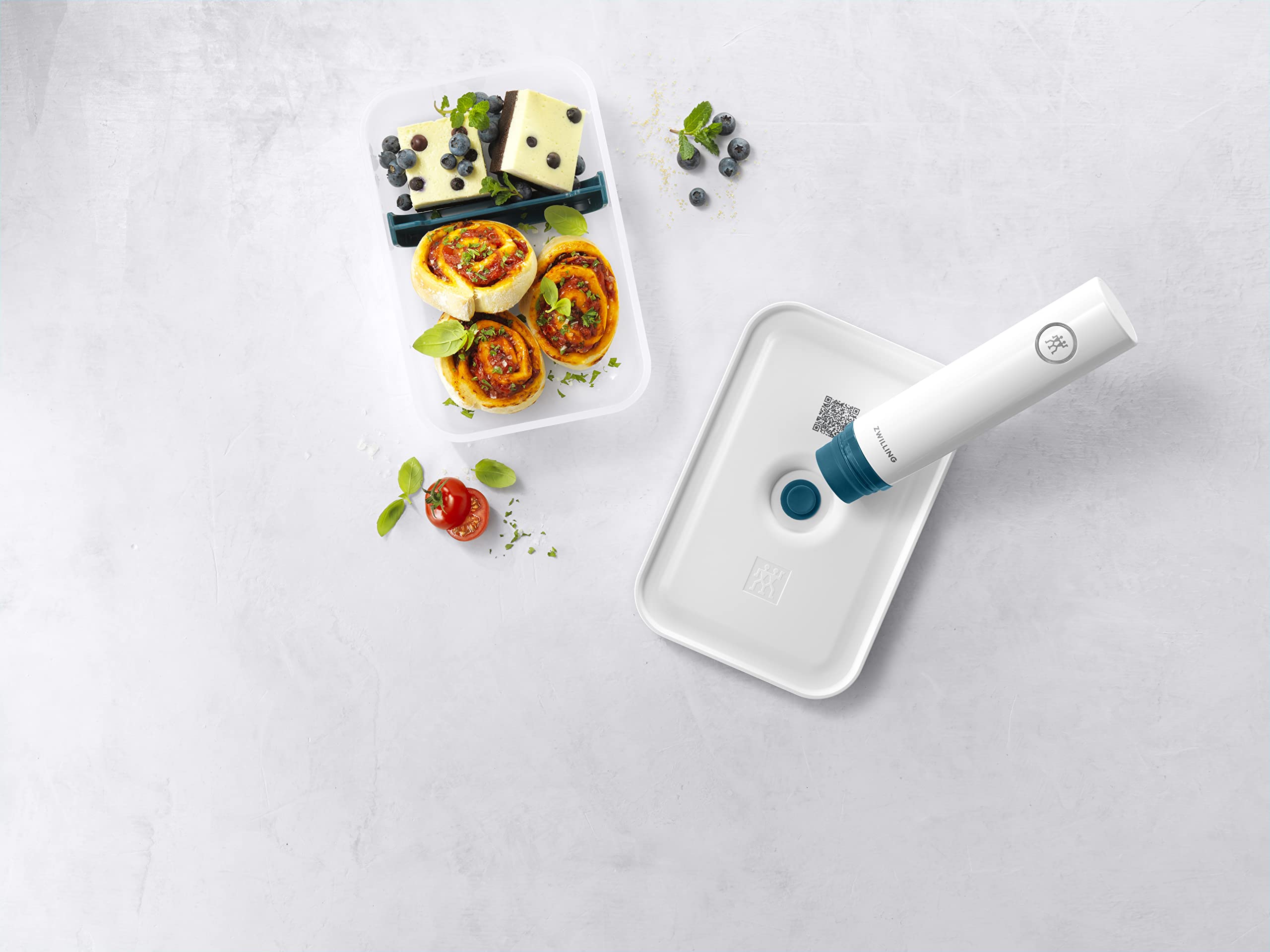 ZWILLING Fresh & Save, Fiambrera de vacío, tamaño L Plana, de plástico, La Mer Semitransparente
