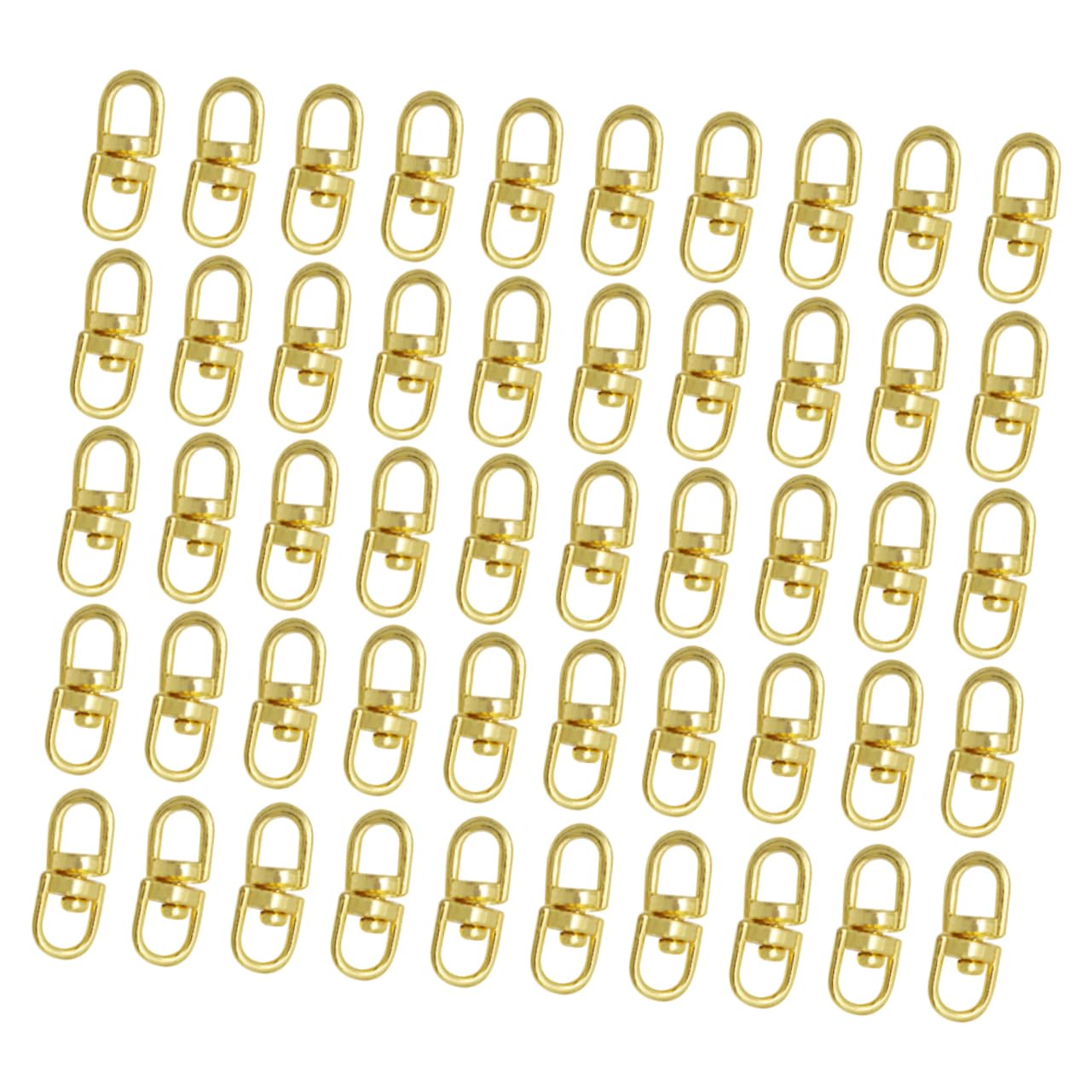 CIMAXIC 100pcs Rotating 8-Shaped Buckle Pet Chain Snap Hook Belt Clip Fasteners for Crafts Swivel Snap Hook Buckle Bangle Keychain Swivel Clasp Claw Clasp for Keychain Golden Zinc Alloy