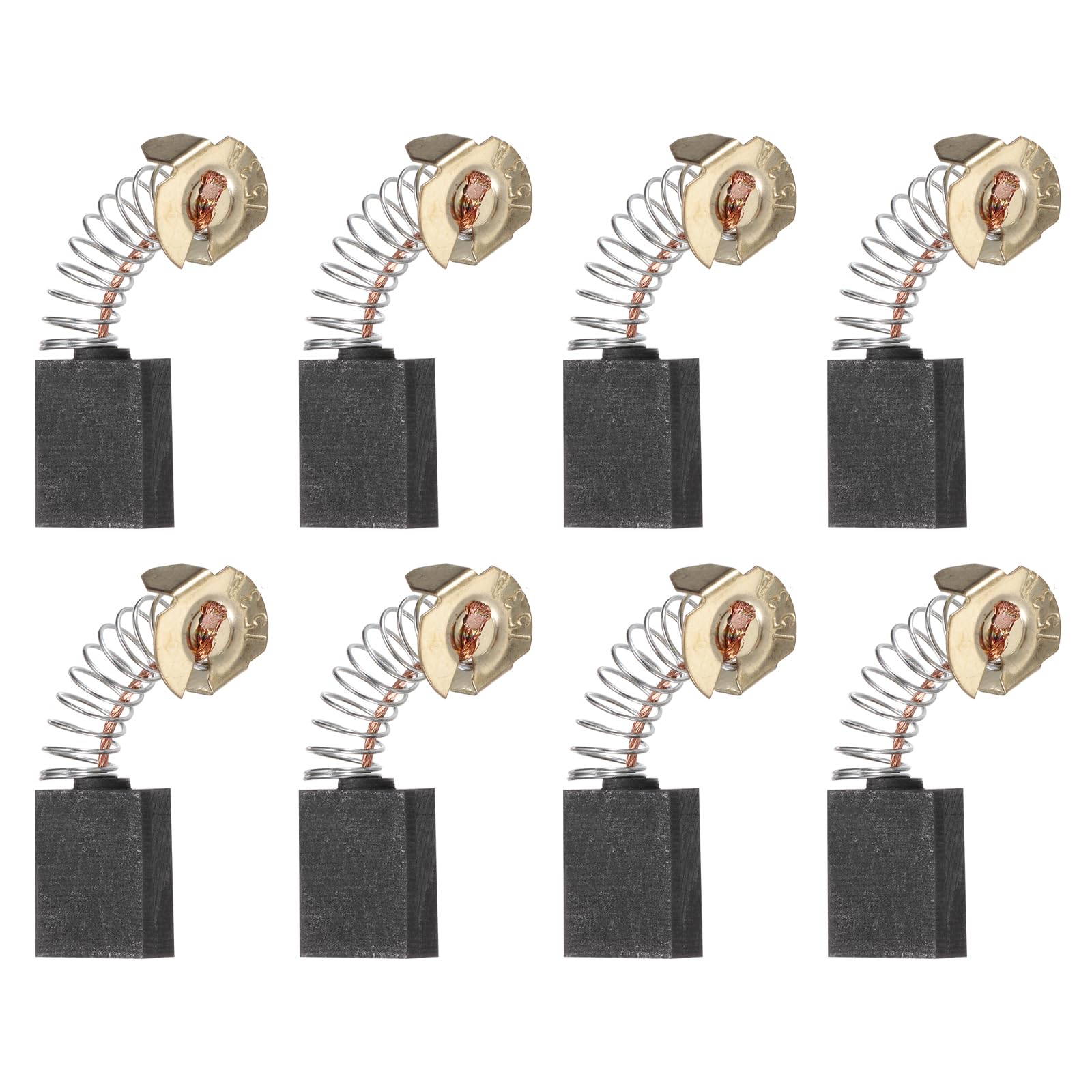 sourcing map 8 Pack Carbon Brushes Set Replaces 17x13x6.5mm for Most Power Tools Electric Hammer Drill Motor Circular Saws Replacement Part