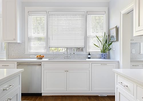 Miniatura 5 de LazBlinds Persianas horizontales de madera inalámbricas de 2 pulgadas, persianas de oscurecimiento de habitación para ventanas, tamaño real 30.5