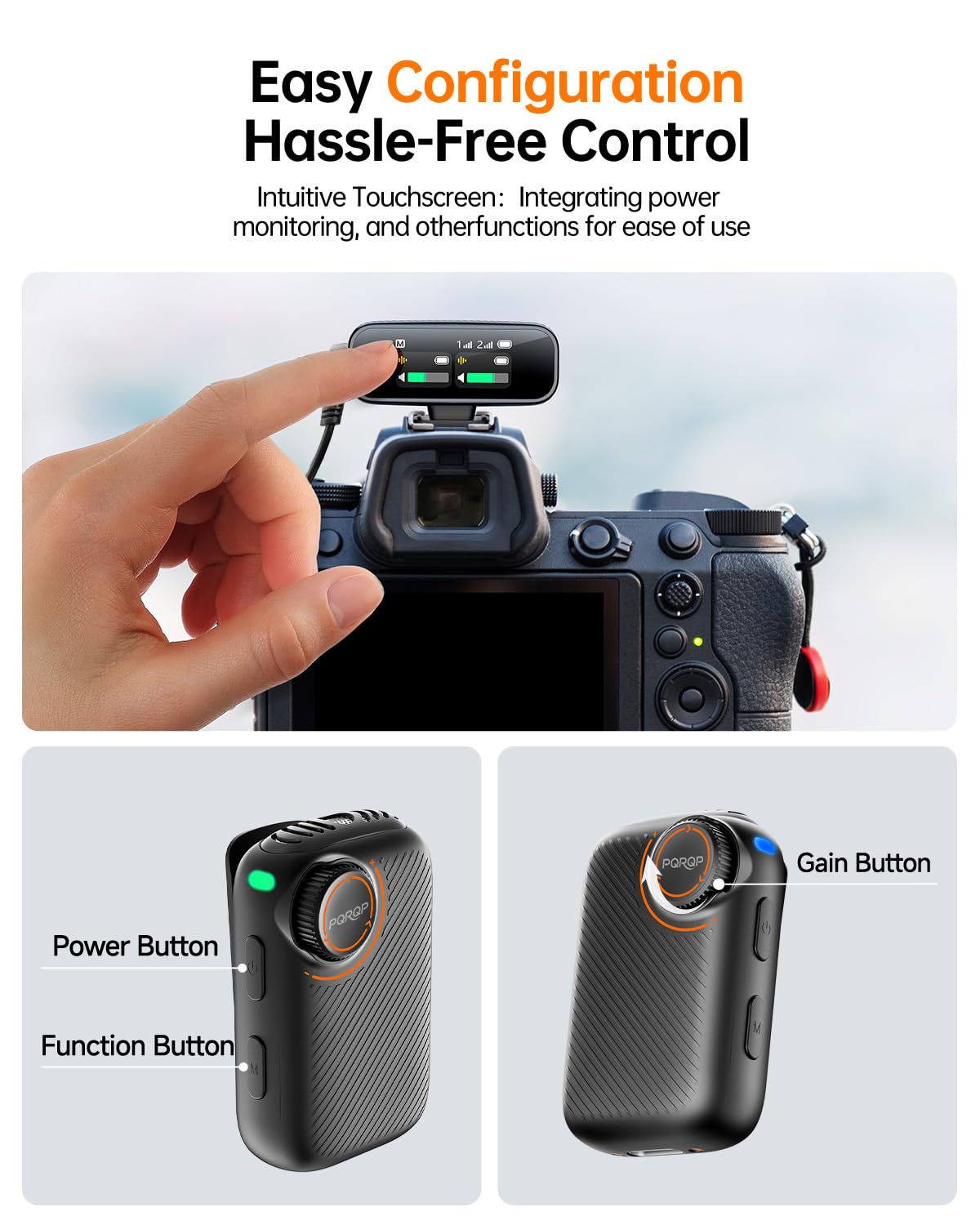 Micrófono S20 (2 TX + 1 RX + funda de carga), mini micrófono para iPhone/Android/cámara, audio alto de 48 kHz/24 bits, cancelación de ruido de IA, uso de 48 horas, rango de 850 pies, micrófonos