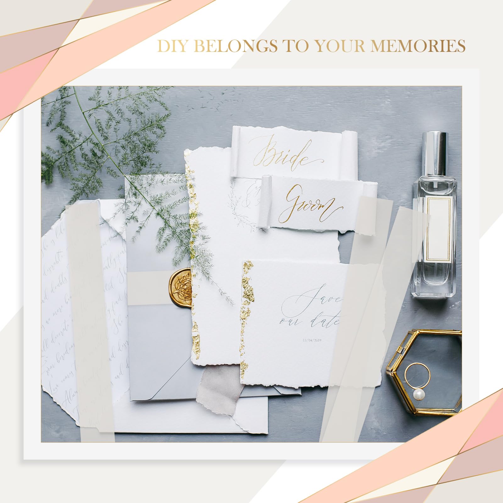 5x7 Invitation Accessories 100 Clear Vellum Belly Bands For 5x7 Invitations  - Wedding Invitation Wraps With Adhesive Dots Clear Invitation Wraps, image size:1600x1600