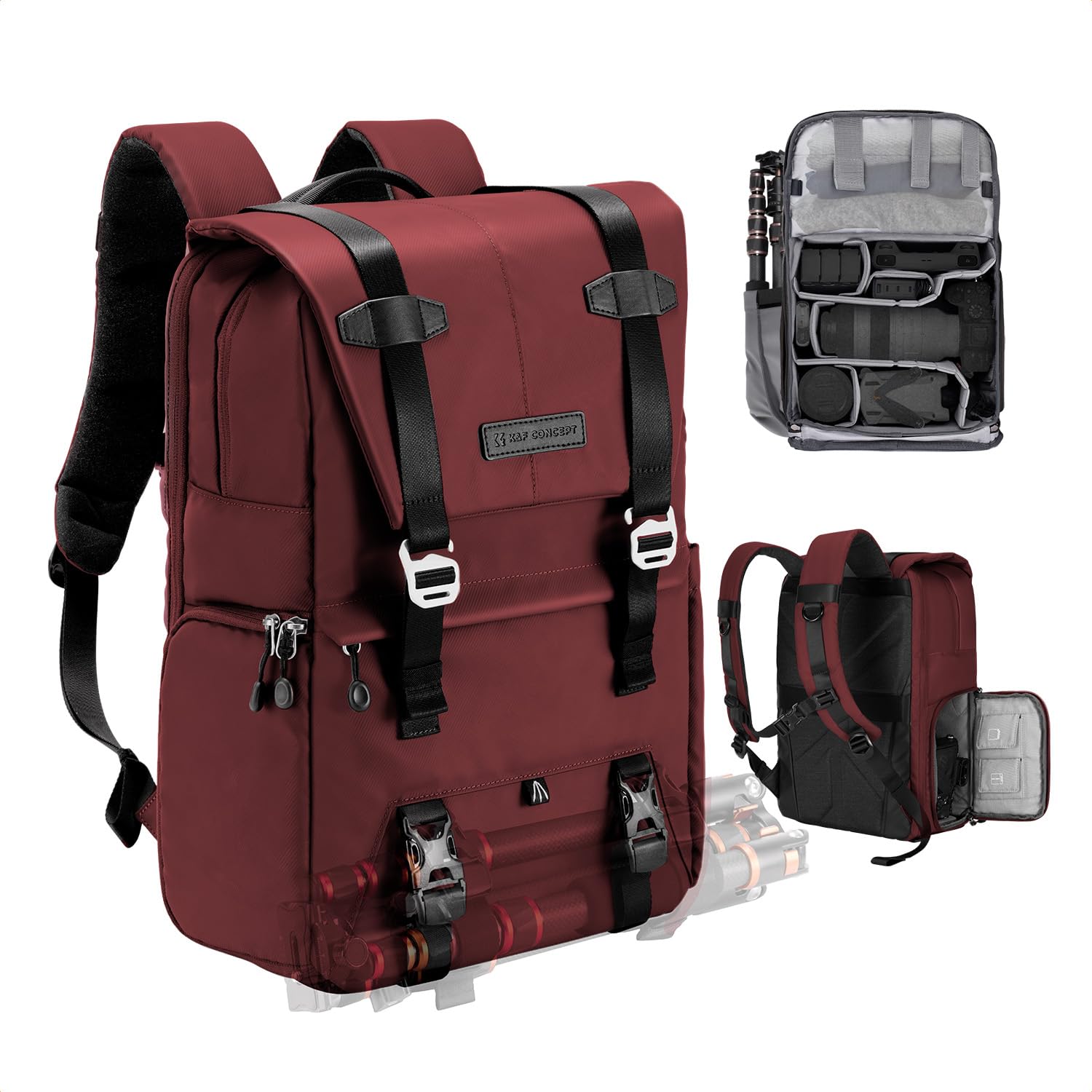 Amazon | K＆F Concept カメラバッグ おしゃれ カメラリュック カメラ