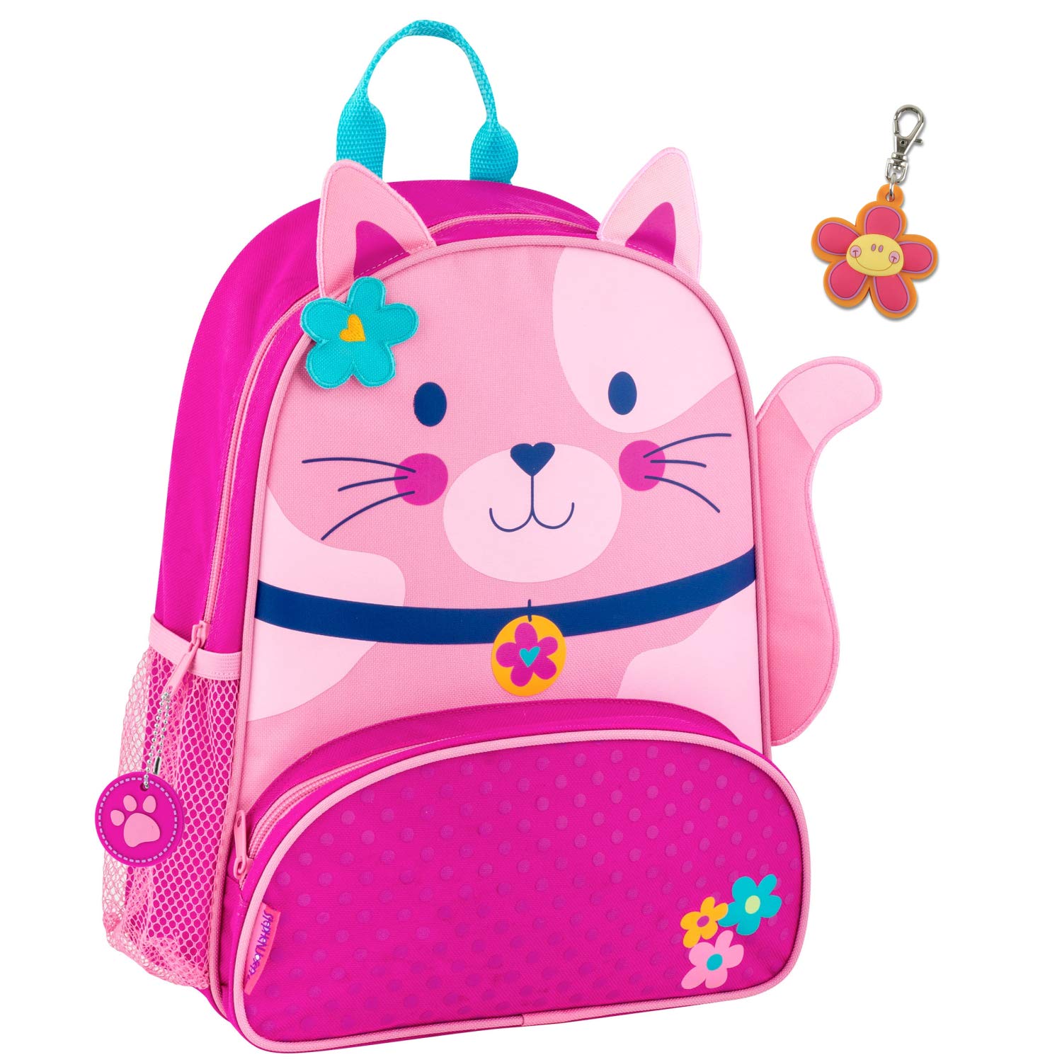 Stephen JosephSidekick Girl Cat Backpack with Zipper Pull - Cute Kids Book Bags