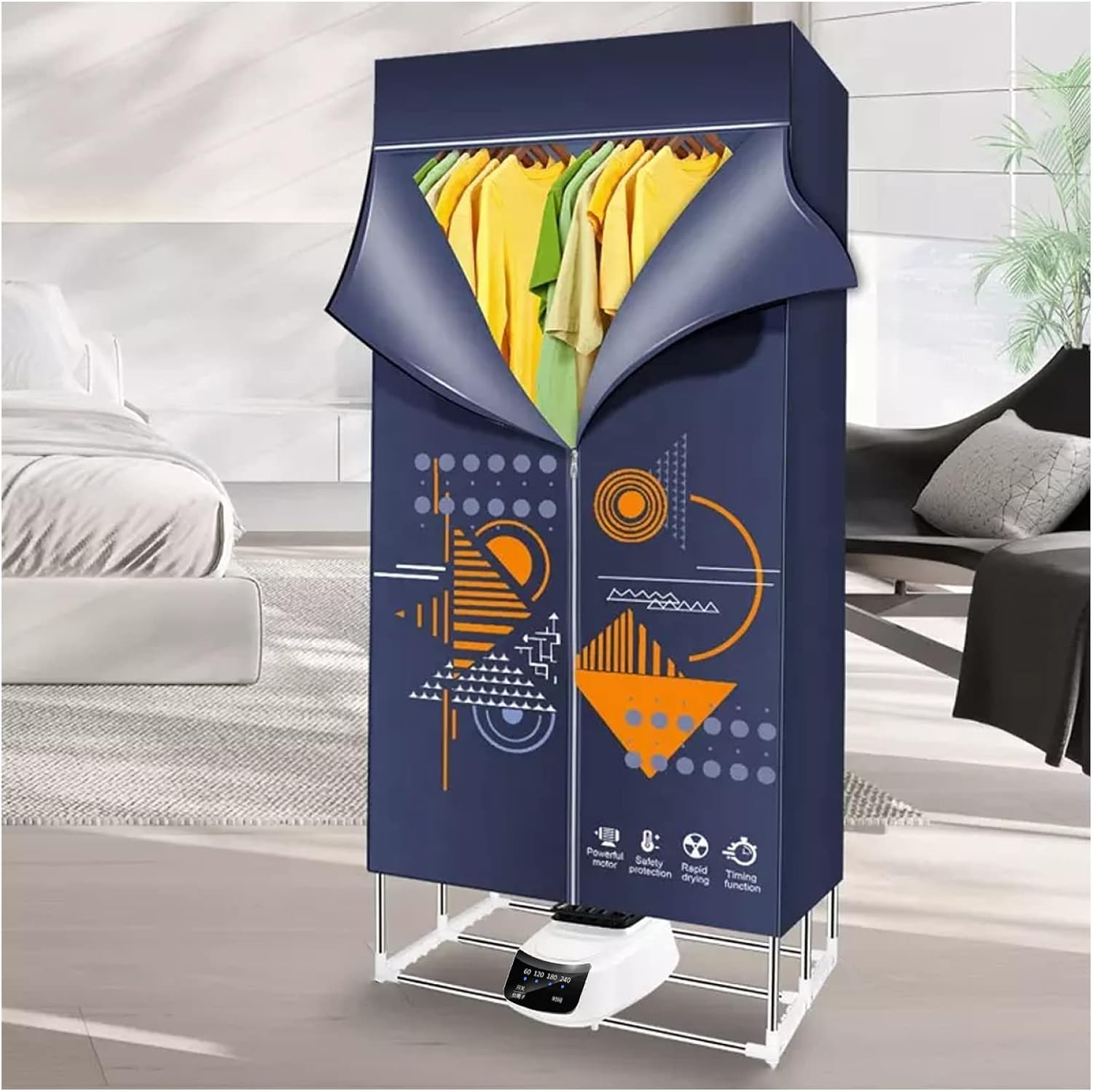 Heated Clothes Airer, Multiple Gears Fast Drying Electric Drying Rack