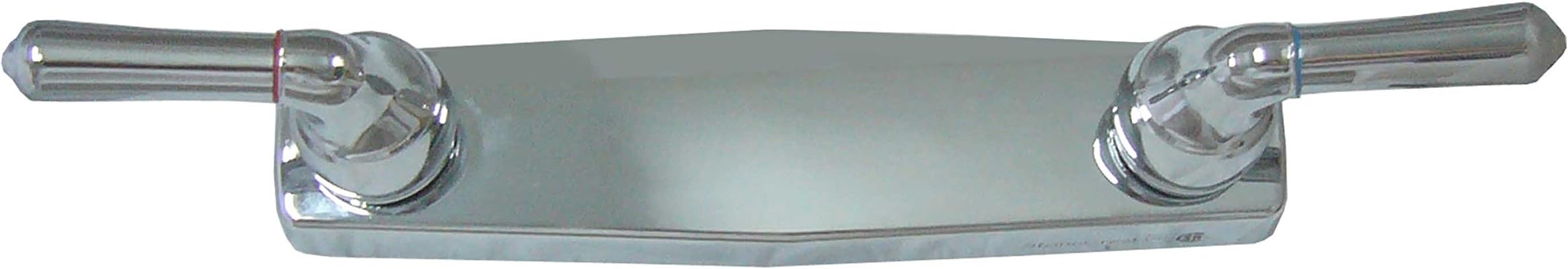 StoneCrest Dual Control 8" Non-Metallic Exposed Shower Faucet with Tea-Pot Style Handles, Chrome Finish.
