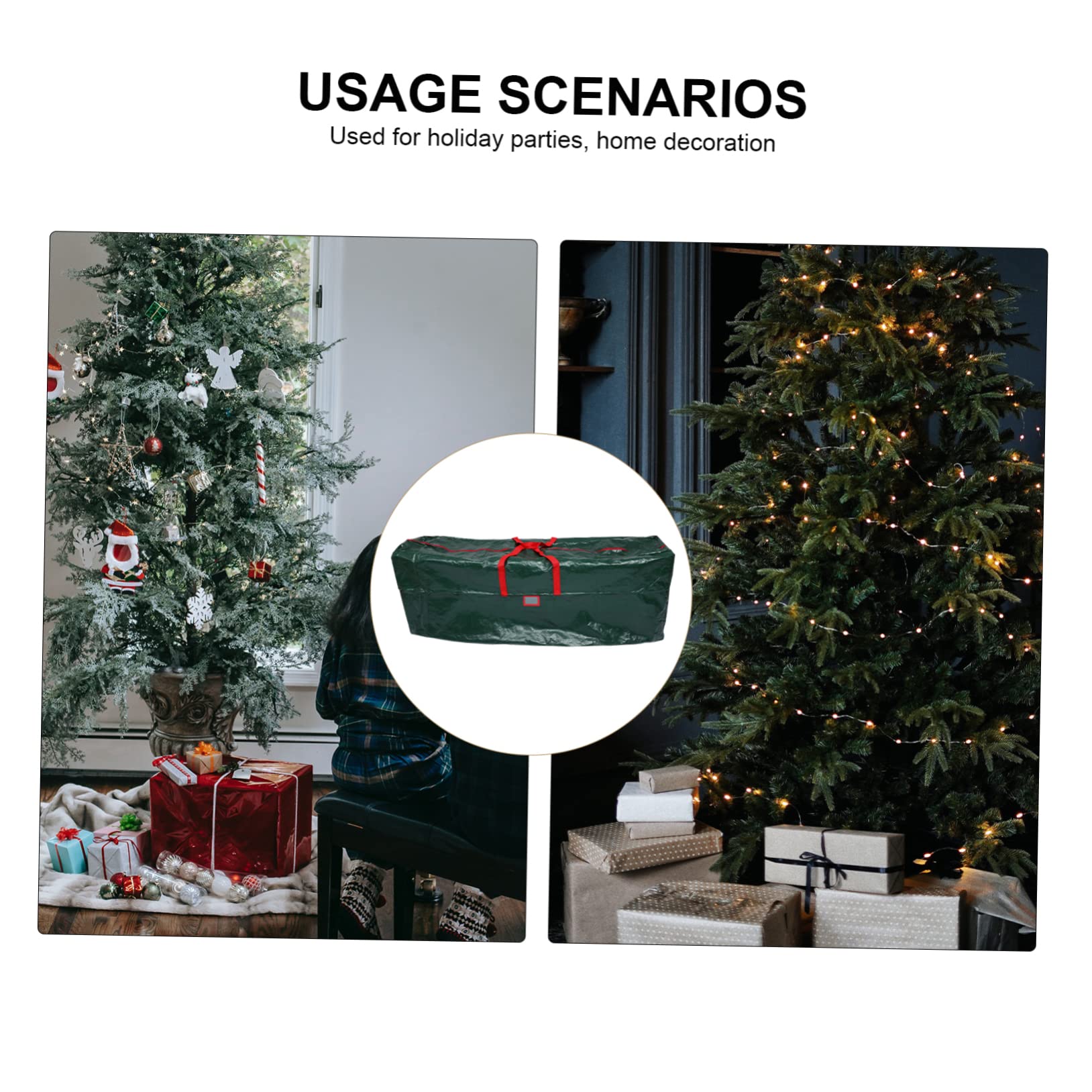 CIYODO Zipper Storage Bag for Christmas Tree Holiday Décor Storage Large Size Party Bag