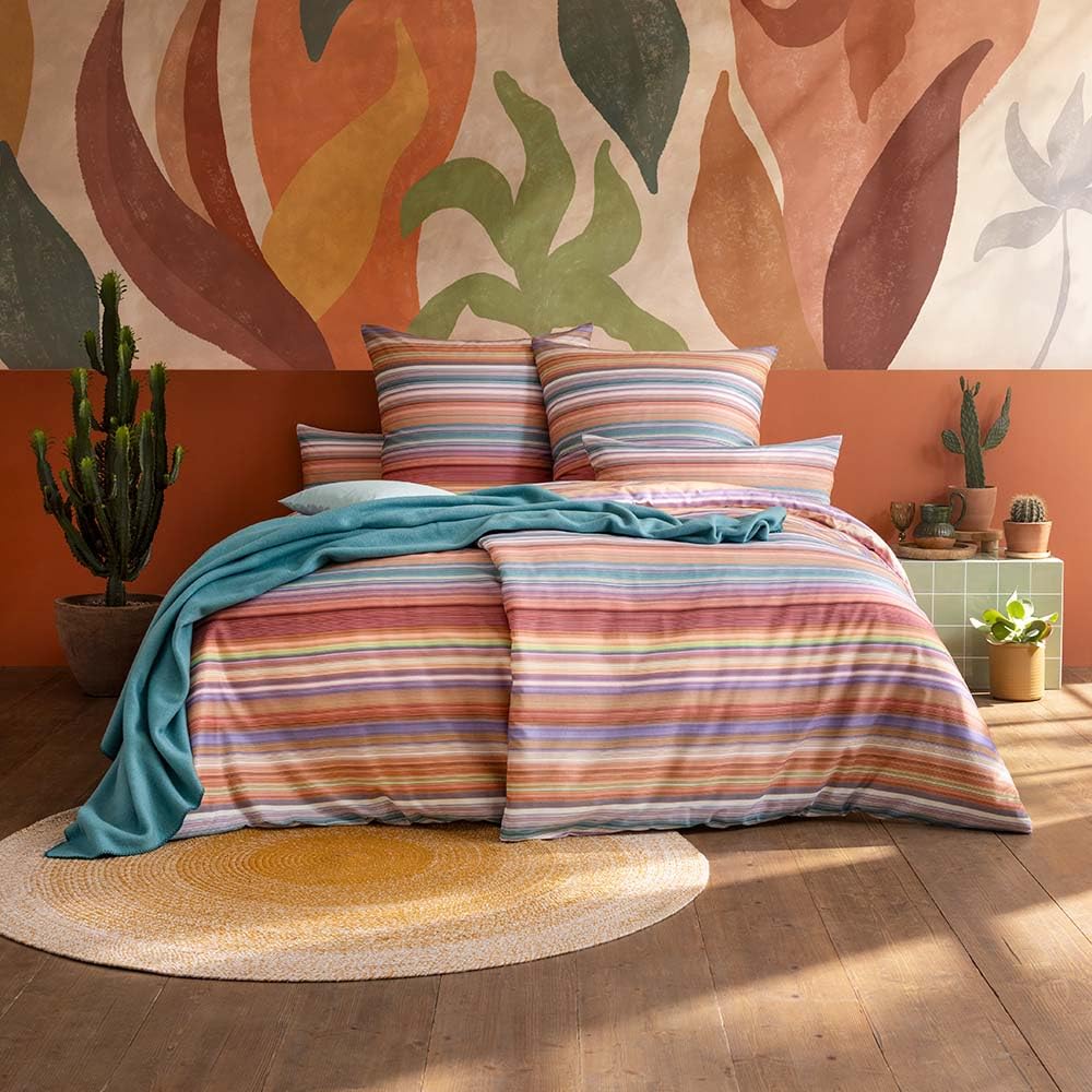 ESTELLA Bettwäsche Ruth | Multicolor | 135x200 cm + 80x80 cm + 40x80 cm | seidig-glänzende Oberfläche | pflegeleicht & trocknerfest | atmungsaktiv & anschmiegsam | 100% Baumwolle