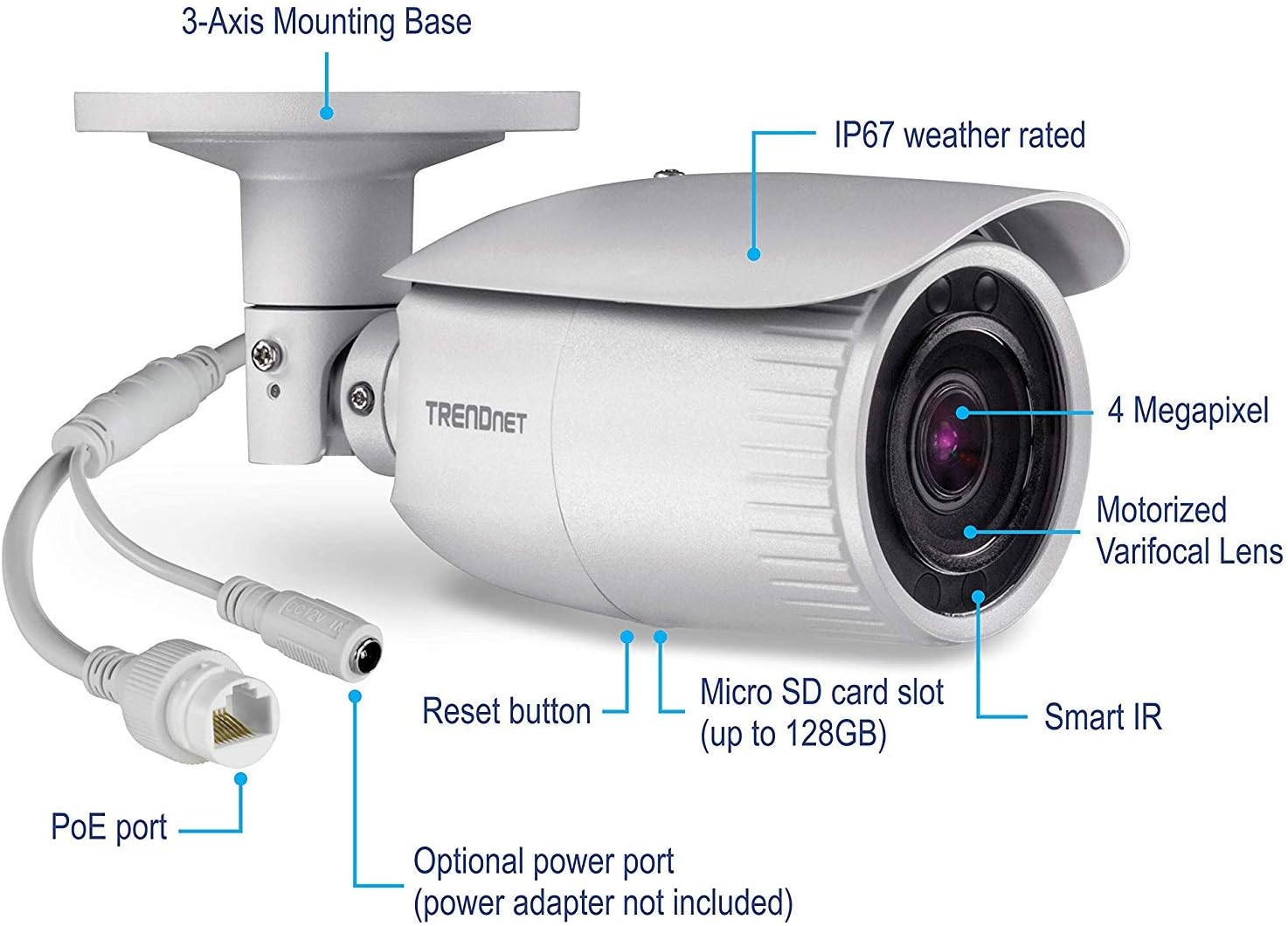 Uр Tо 50% оƒƒ TRENDnet Indoor/Outdoor 4 MP, Motorized Varifocal PoE IR Network Camera, Auto-Focus, Optical Zoom, Digital WDR, Night Vision up to 98ft, IP66 Rated Housing, ONVIF, IPv6, TV-IP344PI Bеѕt Prоmо TRENDnet Indoor/Outdoor 4 MP, Motorized Varifocal PoE IR Network Camera, Auto-Focus, Optical Zoom, Digital WDR, Night Vision up to 98ft, IP66 Rated Housing, ONVIF, IPv6, TV-IP344PI
