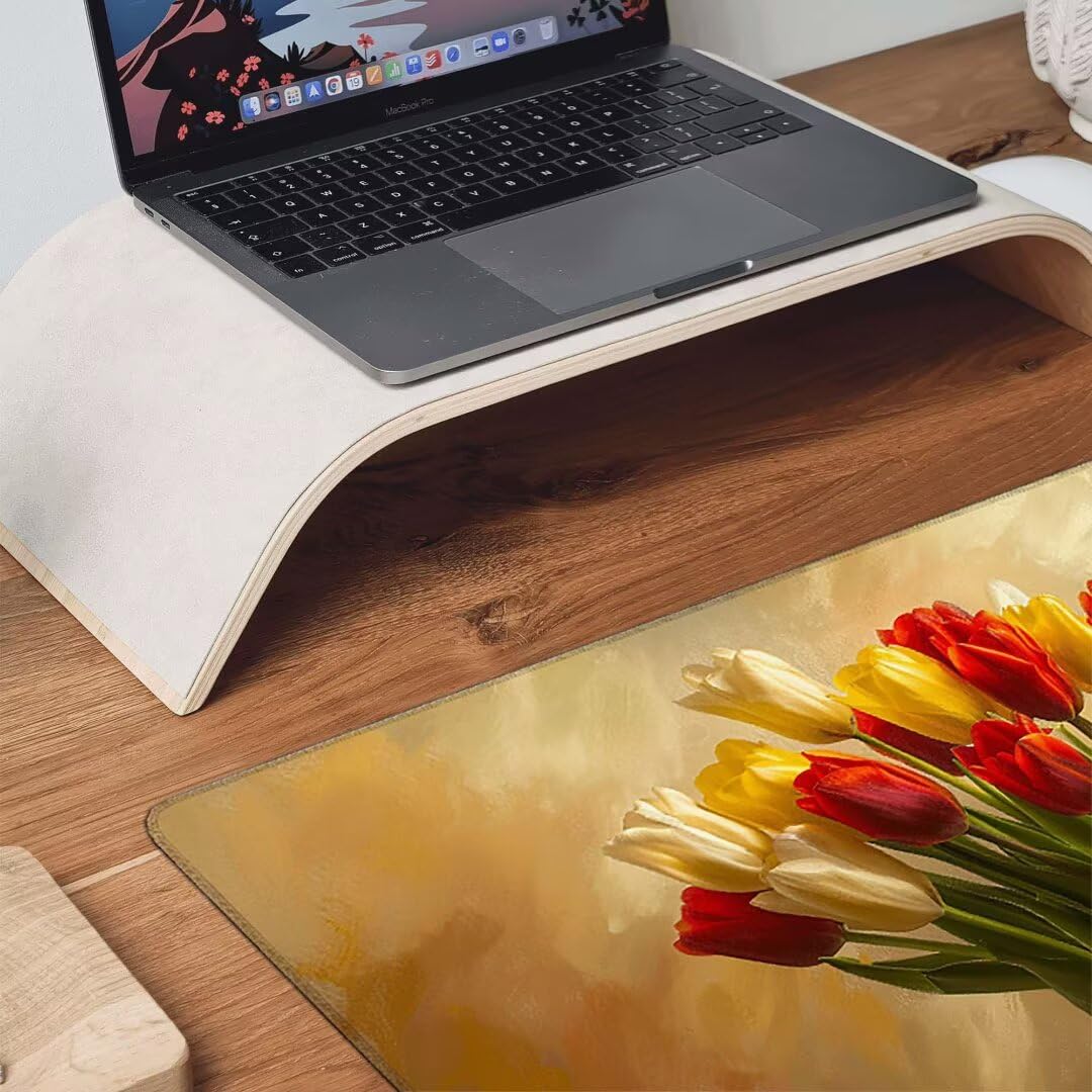Podkładka pod mysz, podparcie nadgarstka, podkładka pod mysz z antypoślizgową gumową podstawą, ergonomiczna podkładka pod mysz do komputera, laptopa, domowego biura, kompatybilna z myszami laserowymi
