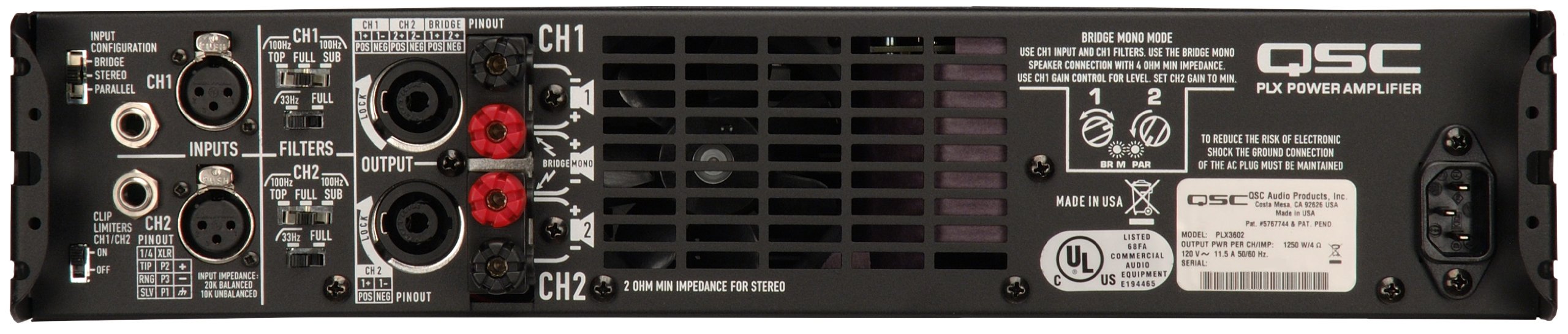 QSC PLX3602 軽量ハイパワーパワーアンプ Amazon | QSCキューエスシー 軽量ハイパワーパワーアンプ