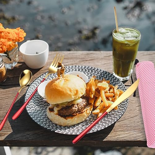 Miniatura 6 de MURRI&MURRDI Juego de utensilios reutilizables de 8 piezas con estuche, juego de cubiertos portátiles de acero inoxidable, utensilios de viaje