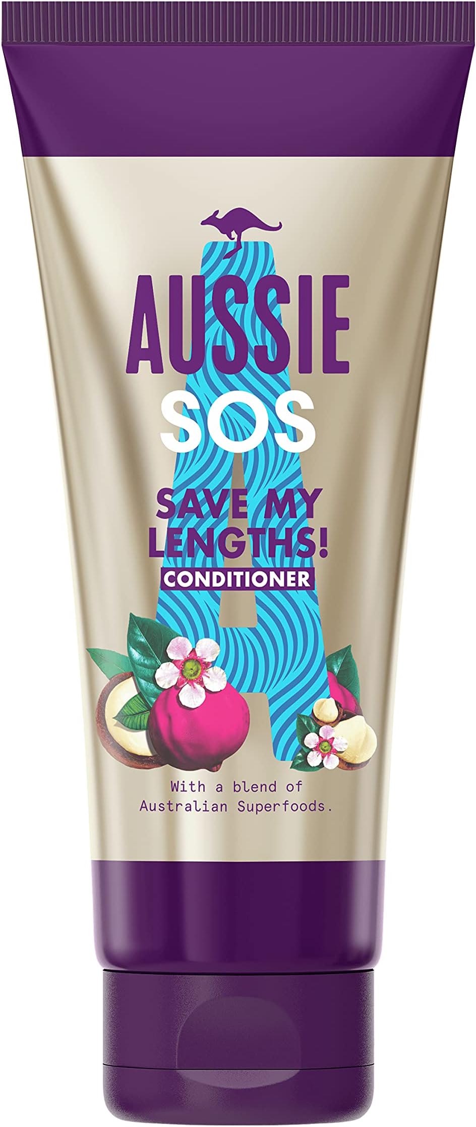Conditioner SOS Save My Lengths Instant Detangling Vegan Frizz Ease Hair Conditioner For Damaged Hair, Knotty, Frizzy Hair With A Blend Of Australian Superfoods, 200ml