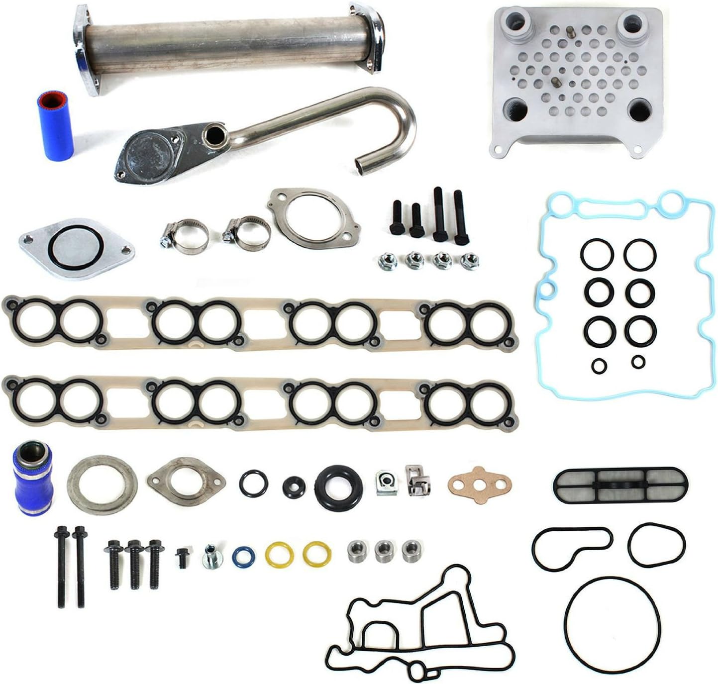 Ford 6.0 EGR Delete Kit Upgraded Oil Cooler Kit Coolant Filtration