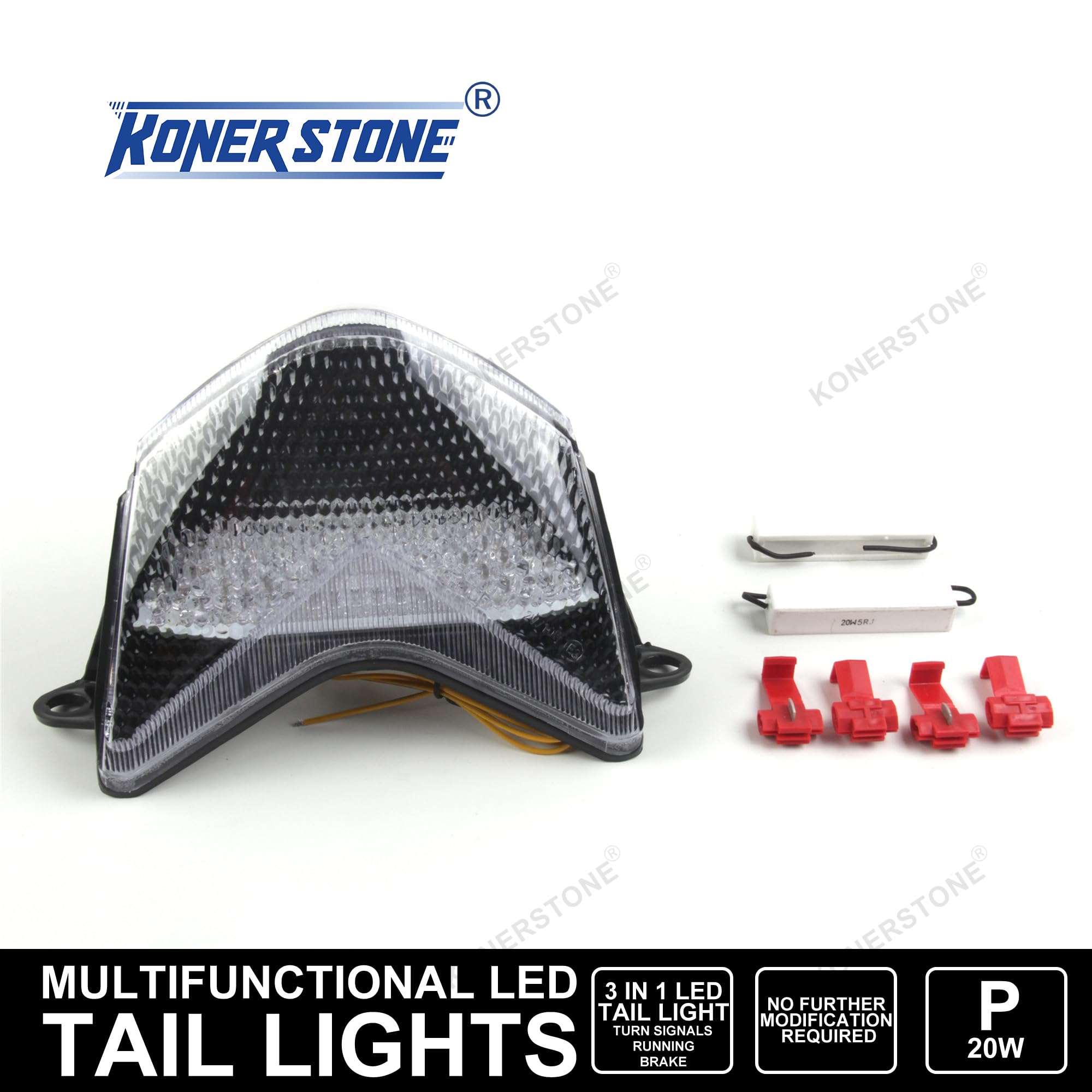 Fanale posteriore per KAWA.SAKI NINJA ZX6R 636 2005 2006 / ZX10R 2006 2007 / Z750S 05-06 Segnale di Girata Freno Fanale Posteriore Integrato Moto Accessori di Ricambio ZX-6R ZX-10R Z750 S