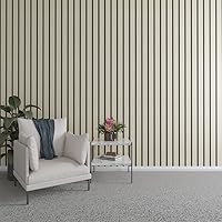 Vista 103 de Ekena Millwork Kit de panel de pared de listones de madera ajustables de 47 pulgadas de alto x 3/8 pulgadas de alto, con listones de 2 pulgadas