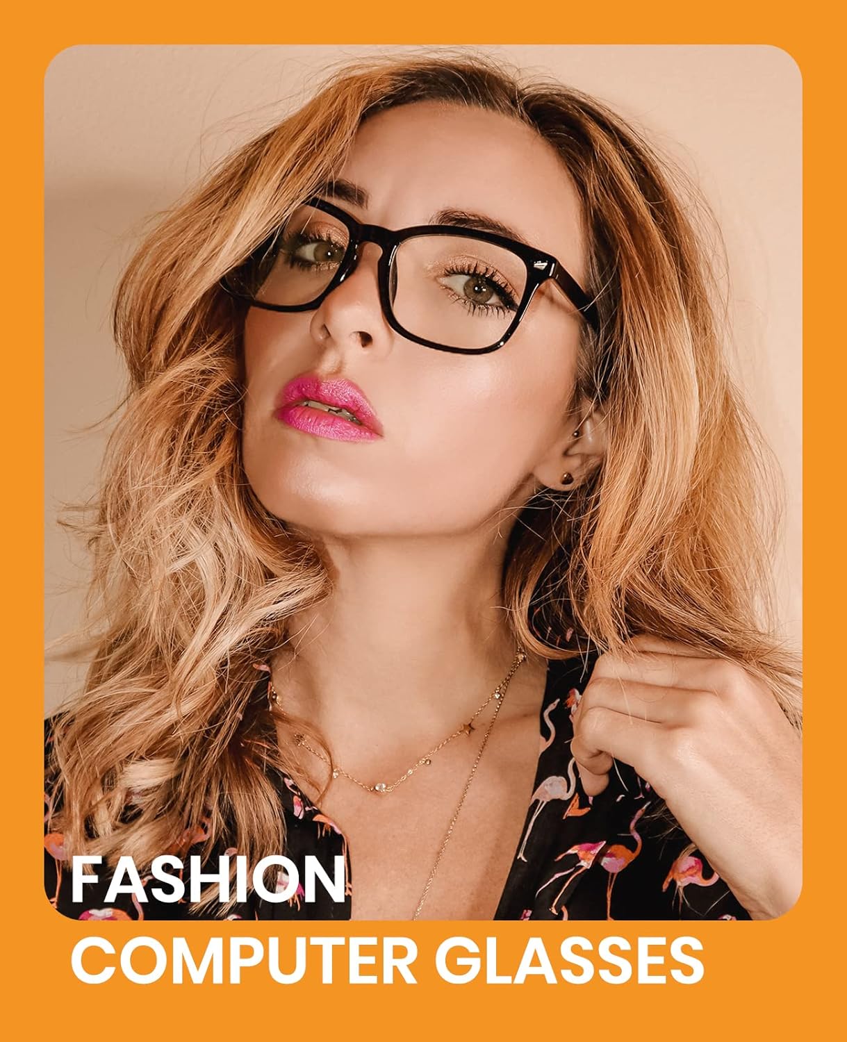 Cyxus 2024 Acetate Square Eyeglasses Frame Women Men Clear Lens Blue Light Blocking Glasses Eyewear Computer Glasses 17-black 8582 Clear image 2 of 7 B0BTVWPCF7