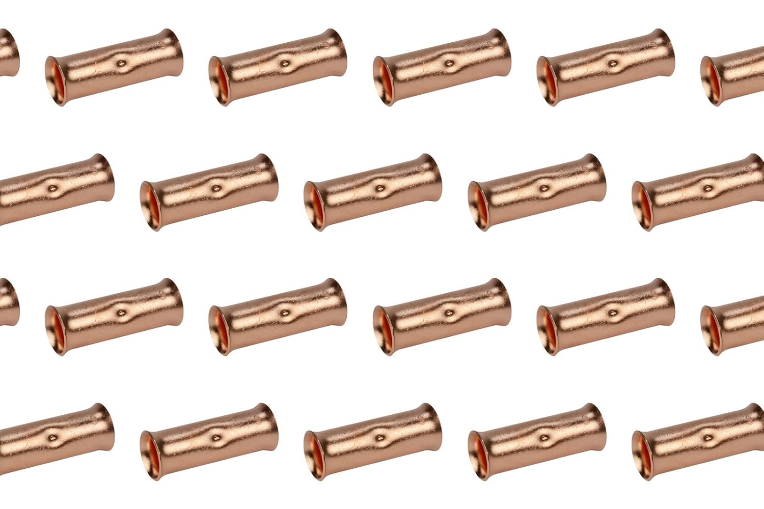 4/0 AWG TEMCo Butt Splice Connector Bare Copper Uninsulated Gauge. 25 Pack