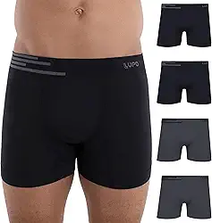 Kit 4 Cuecas Boxer Lupo Microfibra Poliamida Sem Costura Adulto Masculino
