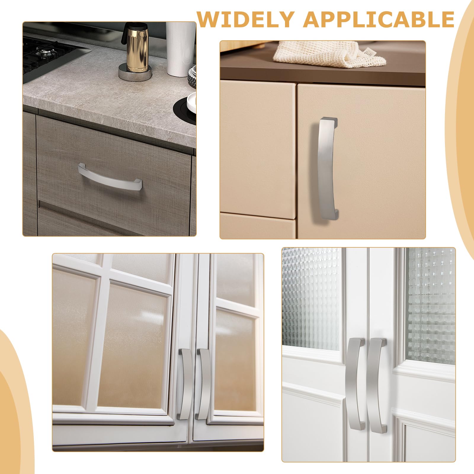 10 Maniglie Per Mobili In Acciaio Inox - Design A T, 128mm, Finitura Nichel Spazzolato, Per Cucina E Bagno - Foto 10