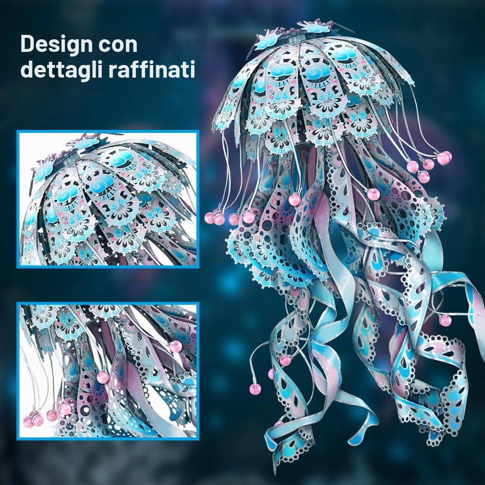 Piececool 3D Metal Puzzle Puzzle 3D Artigianato 3D Modelli di Metallo 3D Puzzle regalo di Natale Puzzle 3D per adulti Oceano blu