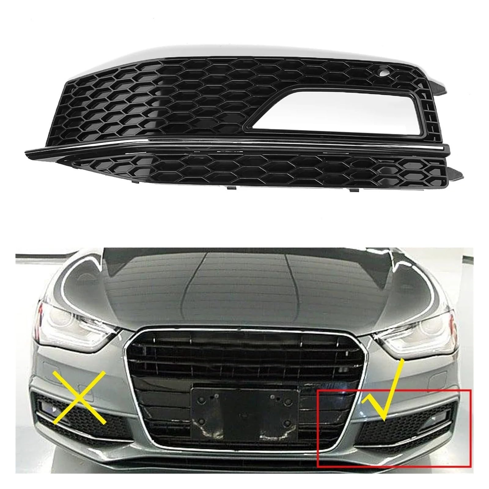 Grill nerkowy dla A4 B8 S-Line S4 2012 2013 2014 2015 8K0807681P 8K0807682P Reflektory przeciwmgielne przedni zderzak pary pary B para B