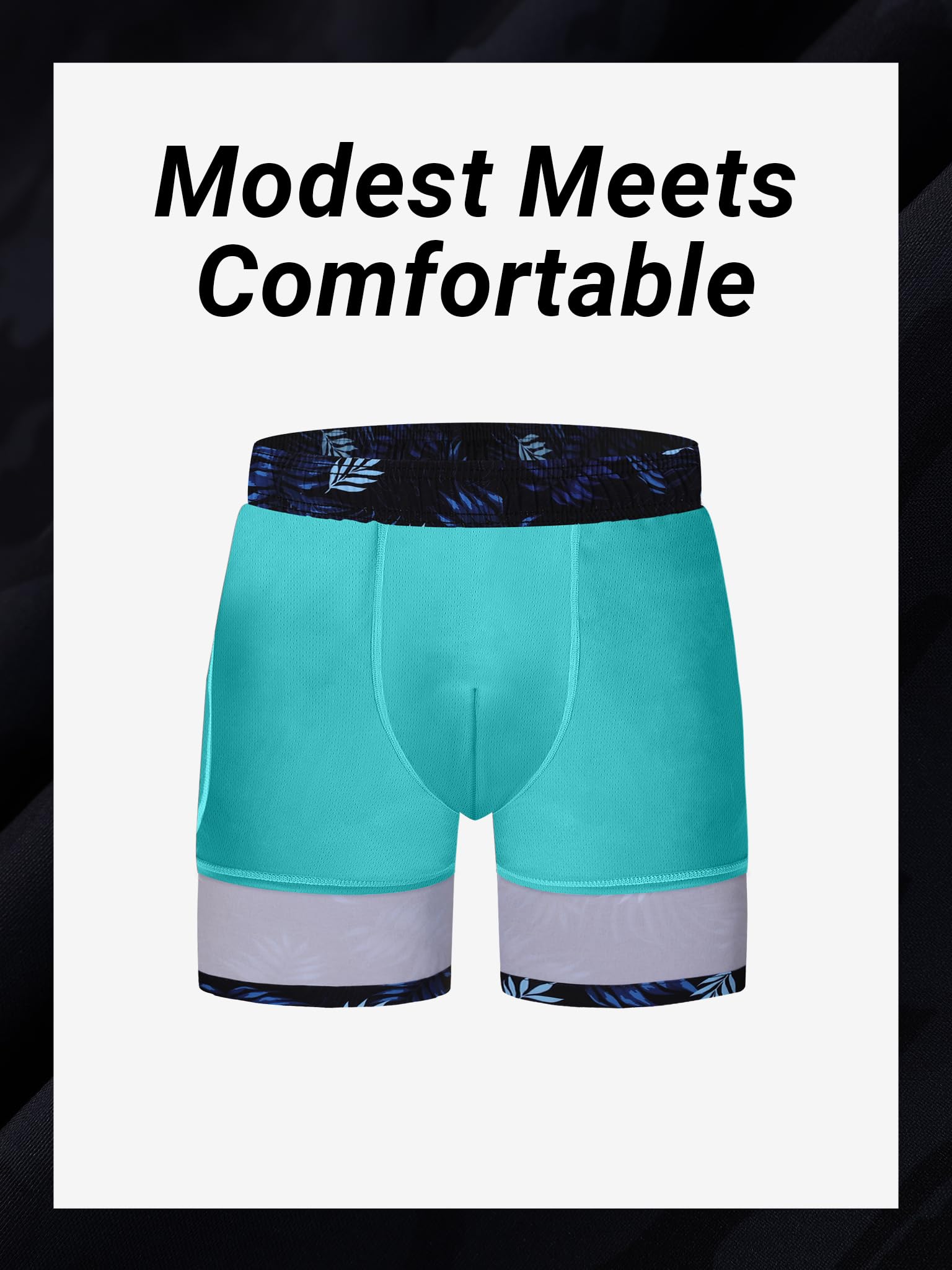 Arcweg Große und große Herren-Badehose mit Netzfutter, 22,9 cm, Übergröße, schnell trocknend, Badeshorts für Herren, Größe 1 x 6 XL