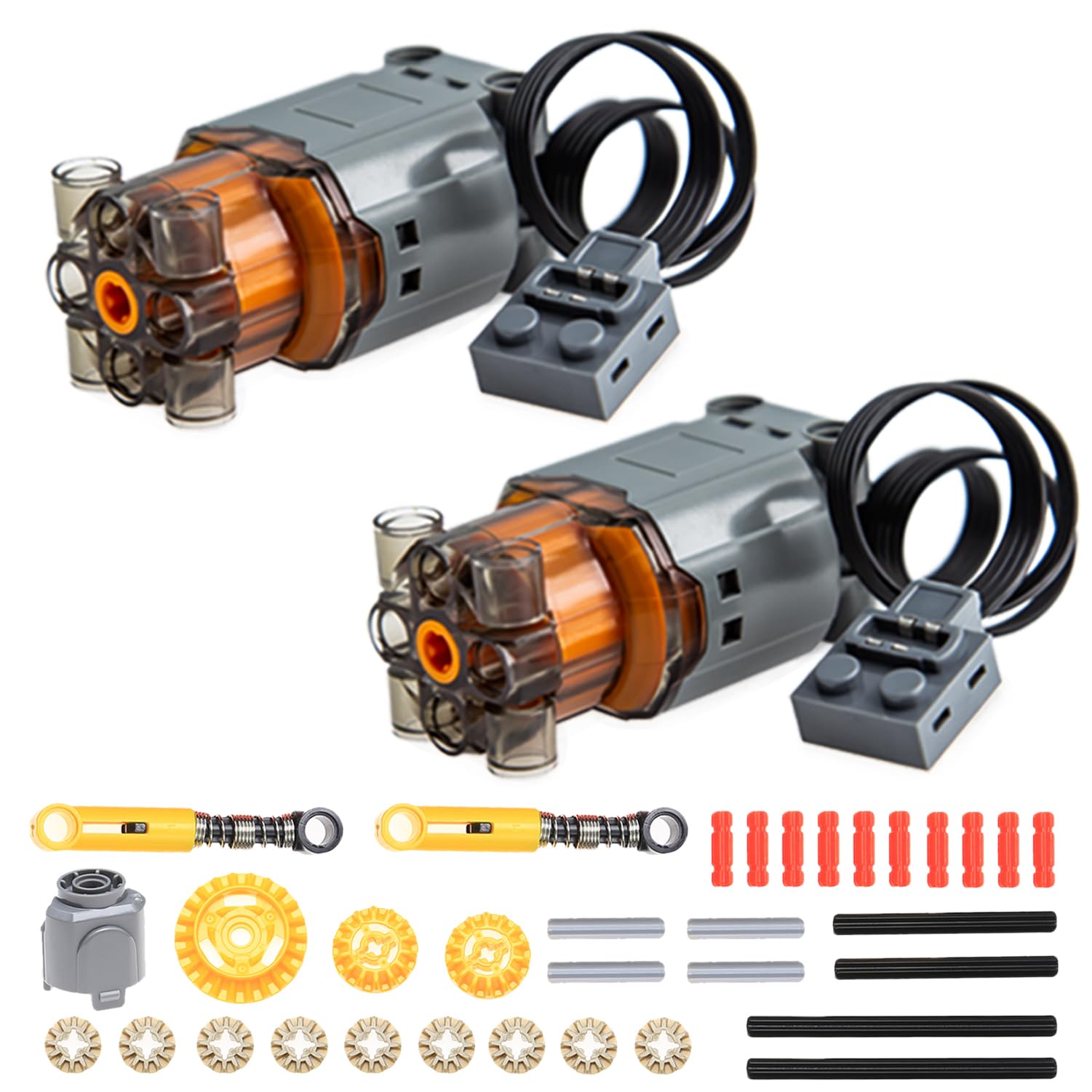 35PCS 88003 Power Functions Enhanced Black L Motor Compatible with Lego Technical Parts Assembled Building Blocks Car Toys MOC Bricks Power Up