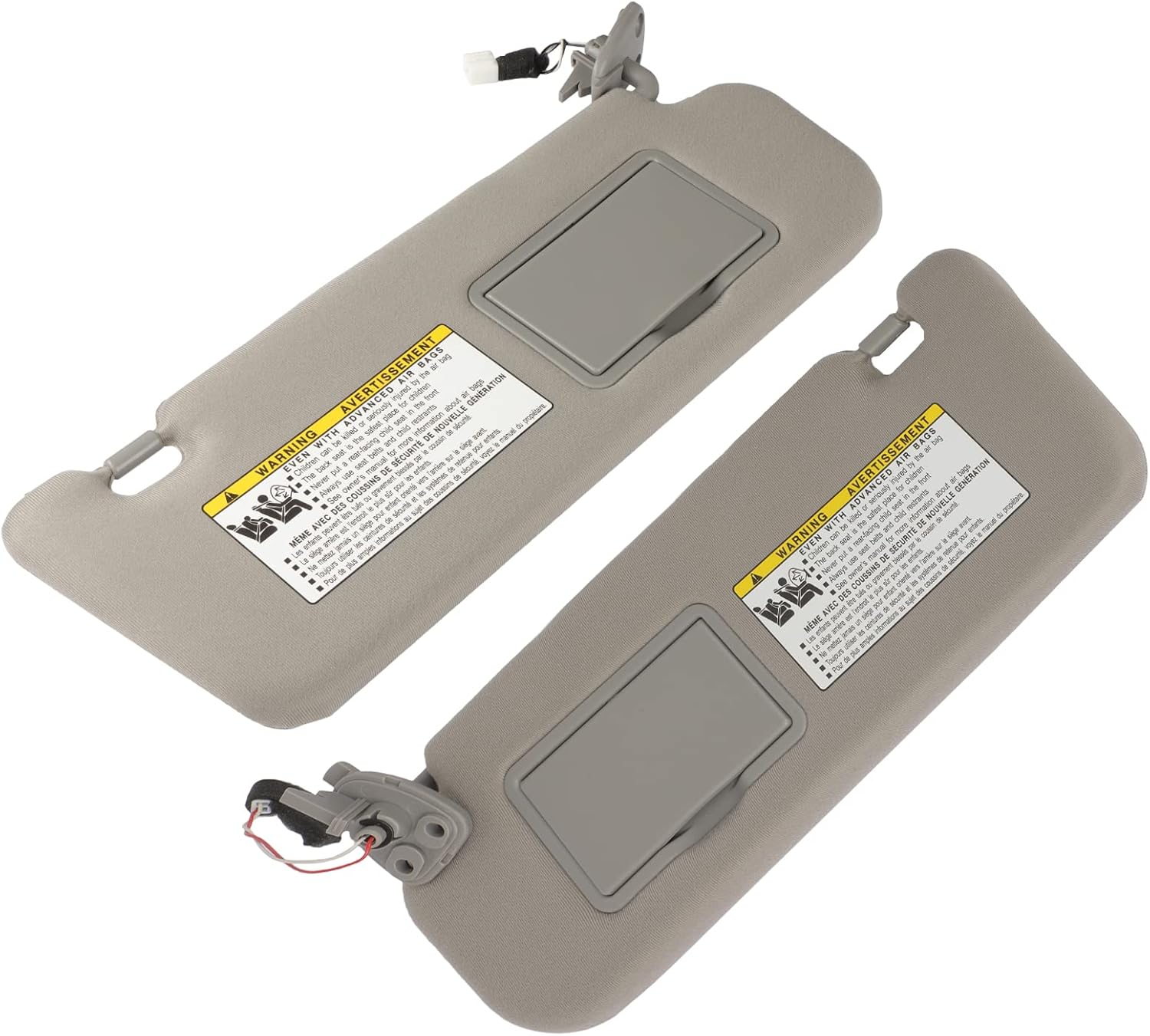 SCITOO Gray Right Passenger Side Auto Sun Visor Assembly fit for 2006-2008 for Hyundai Sonata with Sunroof