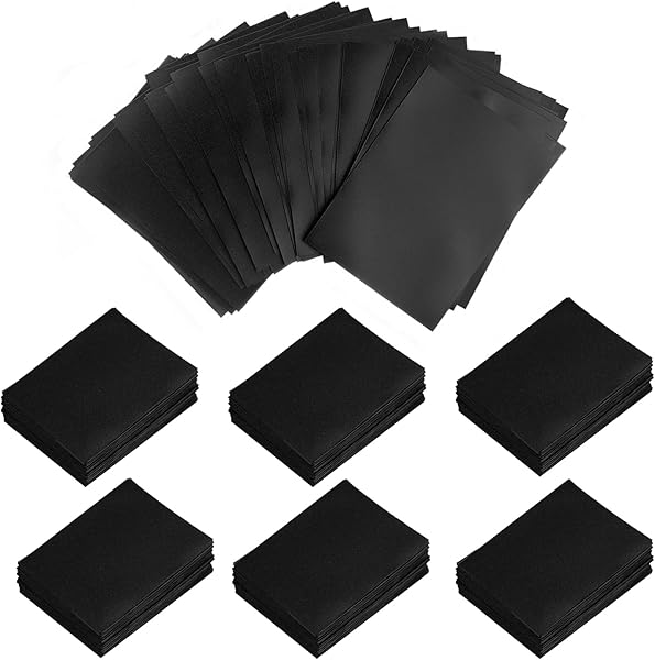 Diompirux 300 Pcs Card Protector Envelopes Black