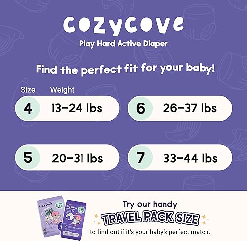 Miniatura 8 de Cozycove Pantalones de entrenamiento, pañales Play Hard Slim Active Pants talla 6 (26-37 libras), 1 paquete de 20 unidades