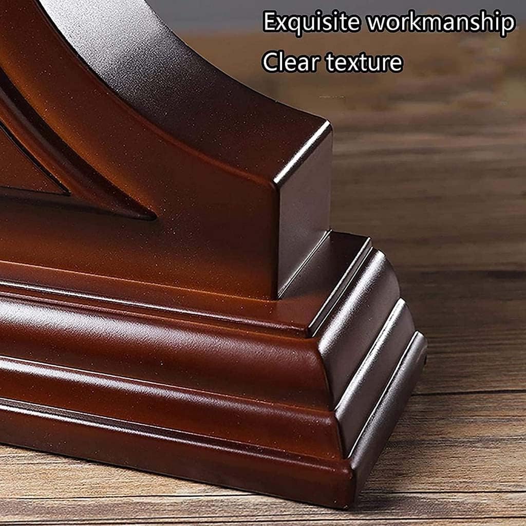 Mantel Clock Large Living Room Silent seat Clock European Style Retro Desk Living Room Office Decoration (Color : Brown)