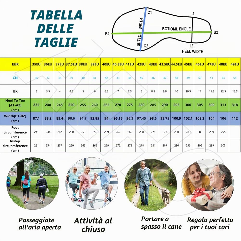 AEHO Scarpe Diabetici Uomo Scarpe Funzionali Ortopediche Portatili in Pelle Nera per Il Tempo Libero Pollice Regolabile Valgo Larghezza Ampia Comfort per Sport Anziani Escursionismo,Nero,42 EU