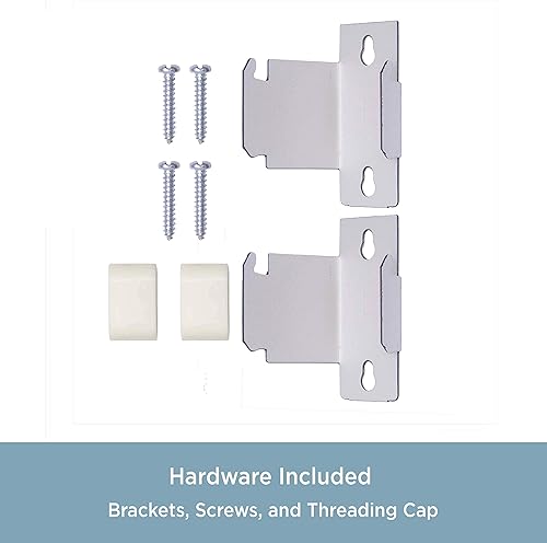 Miniatura 9 de Kenney Barra de cortina doble básica ajustable color blanco