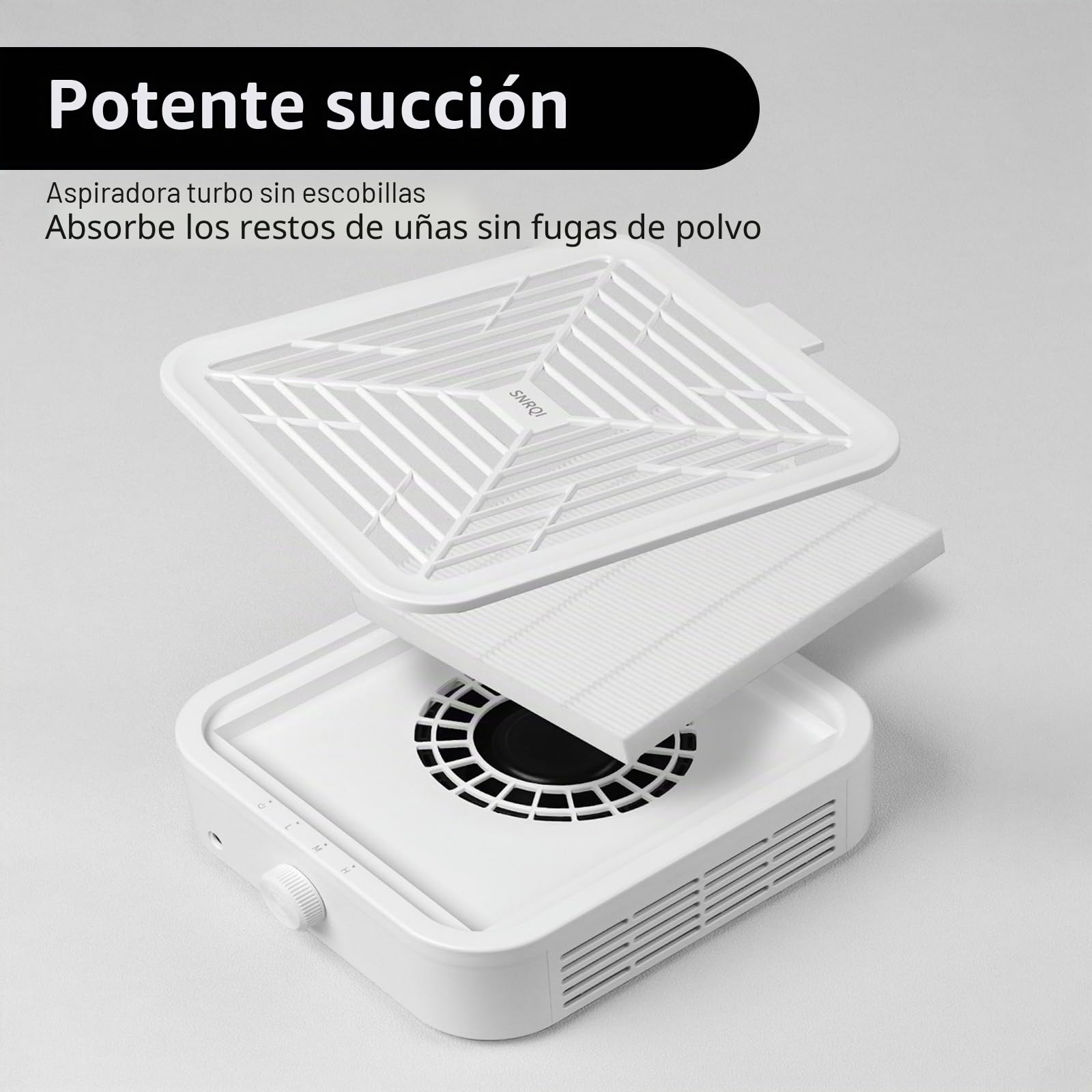 Aspirador De Uñas De 120 W, Extractor De Polvo Para Uñas, Máquina Recolectora De Polvo De Uñas Con Filtro Reutilizable Para Técnicos De Uñas Aspirador Silencioso Para Uñas, Aspirador De Mesa Potente