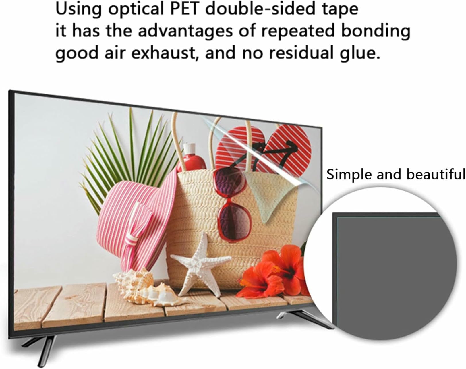 Película antirreflejo para TV, Protector de Pantalla, protección Ocular, Anti-UV, luz Azul y antiarañazos,55in1221x689mm