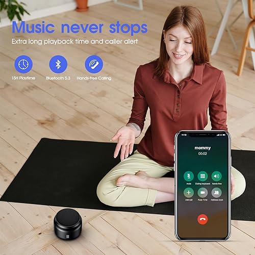 Miniatura 5 de LFS Altavoz Bluetooth portátil, pequeño altavoz Bluetooth, reproducción ultra larga de 15 horas, emparejamiento TWS, adecuado para el hogar,