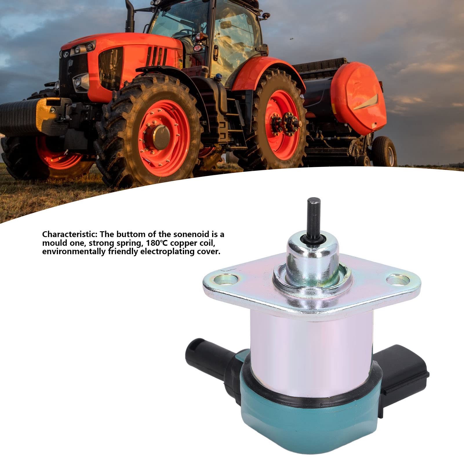 Solénoïde D'arrêt de Carburant 12 V pour Kubota D1105, V1205, V1305 – Remplacement Direct, Haute qualité