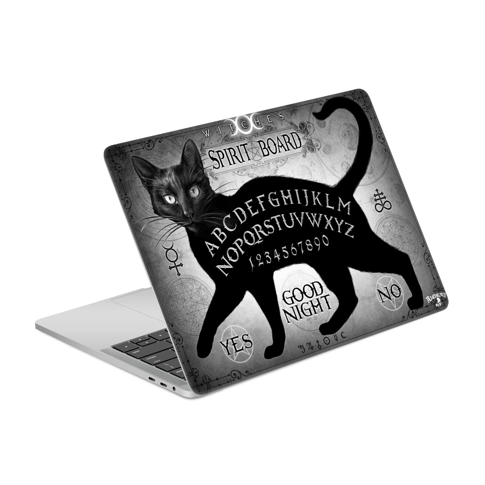 Autocollant Mac Book Pro 13 Chat Noir Alchemy Gothic Skin Vinyle