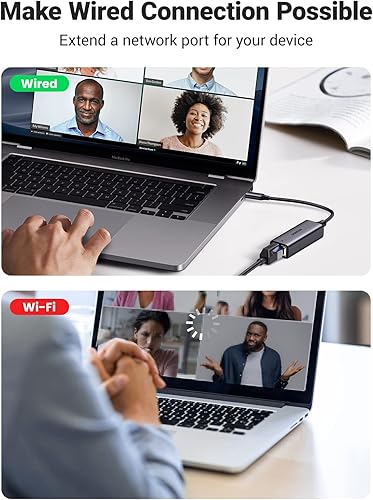 Miniatura 19 de UGREEN Adaptador USB C a Ethernet, adaptador Ethernet Plug and Play de 1 Gbps, funda de aluminio, (compatible con Thunderbolt 4/3) a adaptador