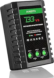 Haisito Carregador de bateria LiPo 2S-3S Carregador Lipo de 15 W, versão atualizada de 7,4 a 11,1 V B3V3 Pro carregador balanceado compacto