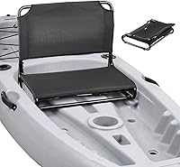 VEVOR Elevated Kayak Seat with Back Support - 0.8" Raised Foldable Replacement for Tamarack, Tahoma, Tioga, Kenai Lifetime Kayaks, Fishing & Sit-on-Top