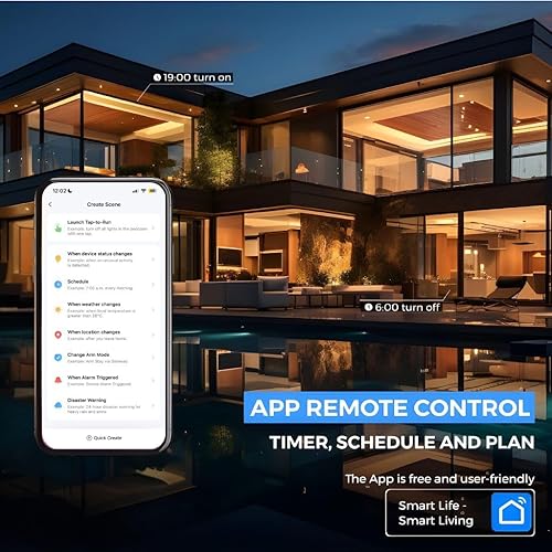 Miniatura 6 de Paquete de 2 bombillas inteligentes, LED A19 que cambian de color (800 lúmenes), WiFi y Bluetooth, sincronización de música, compatible con Alexa y