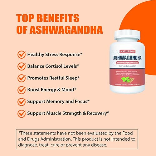 Miniatura 3 de Ashwagandha 6000mg máxima fuerza, absorción optimizada con pimienta negra y raíz de jengibre, adaptógeno natural, apoyo al estado de ánimo y estrés,