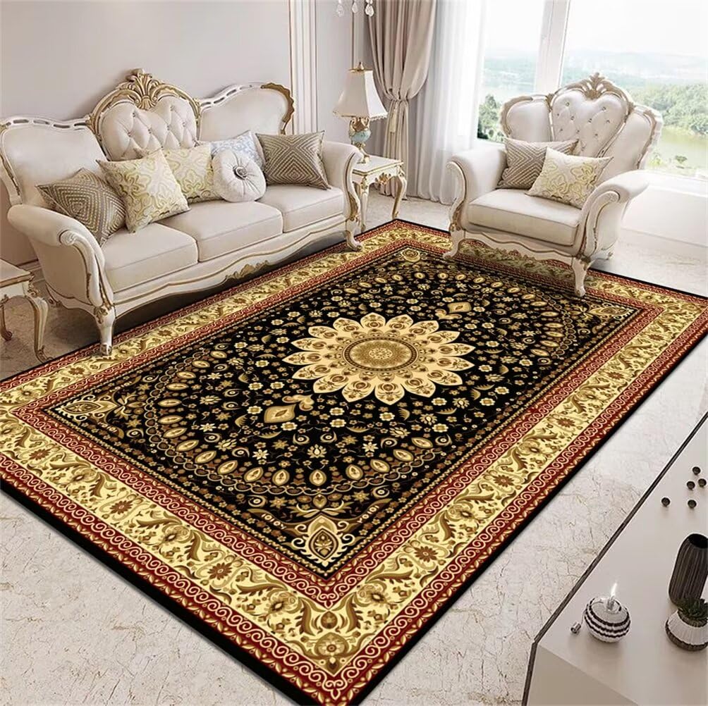 Tapis rouge enfant 60x110 cm lavable et résistant pour chambre d'adolescent
