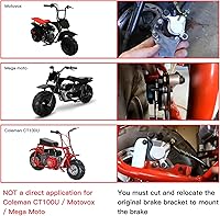 Vista 5 de GREHUA Kit de Frenos Hidráulicos Mejorado para Mini Moto Compatible con Baja Doodle Bug DB30 Blitz Racer Dirt Bug Predator 79cc 97cc 2.8hp Piezas