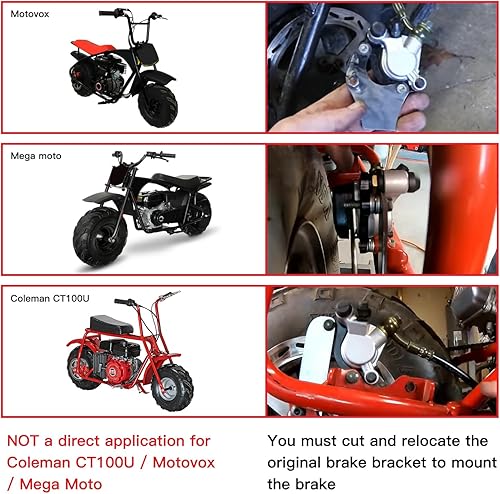 Miniatura 5 de GREHUA Kit de freno hidráulico mejorado para mini bicicleta compatible con Baja Doodle Bug DB30 Blitz Racer Dirt Bug Predator 79cc 97cc 2.8hp Piezas