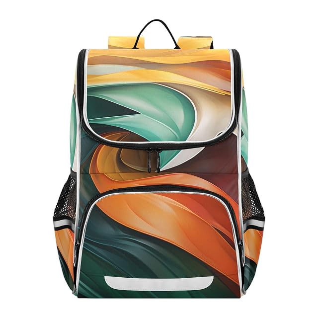 Abstract Pattern School Backpack for Boys Girls Elementary School Bookbag Travel Bag Daypack for Students