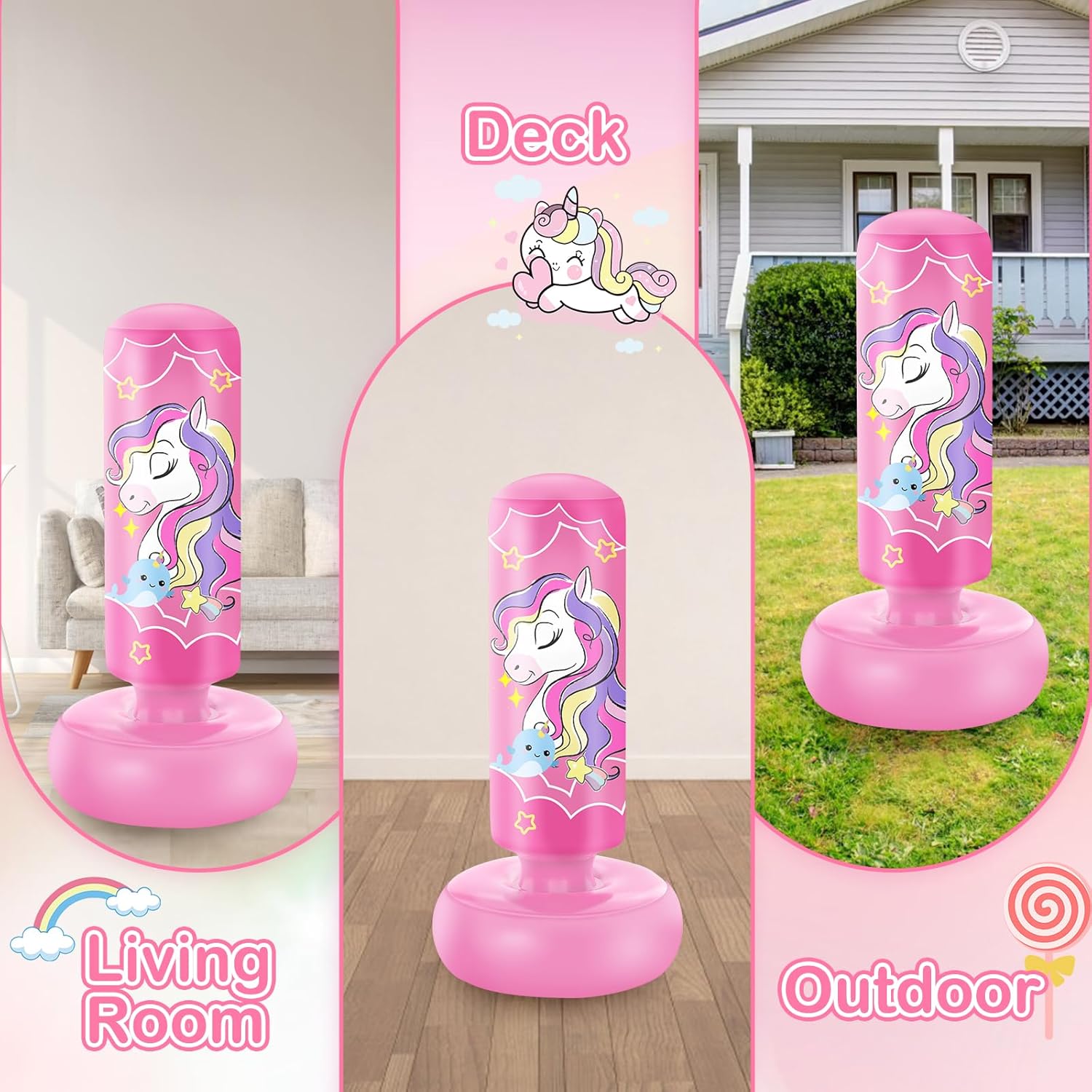 Kids Punching Bags 3-8 Inflatable Kids Punching Bag With Stand