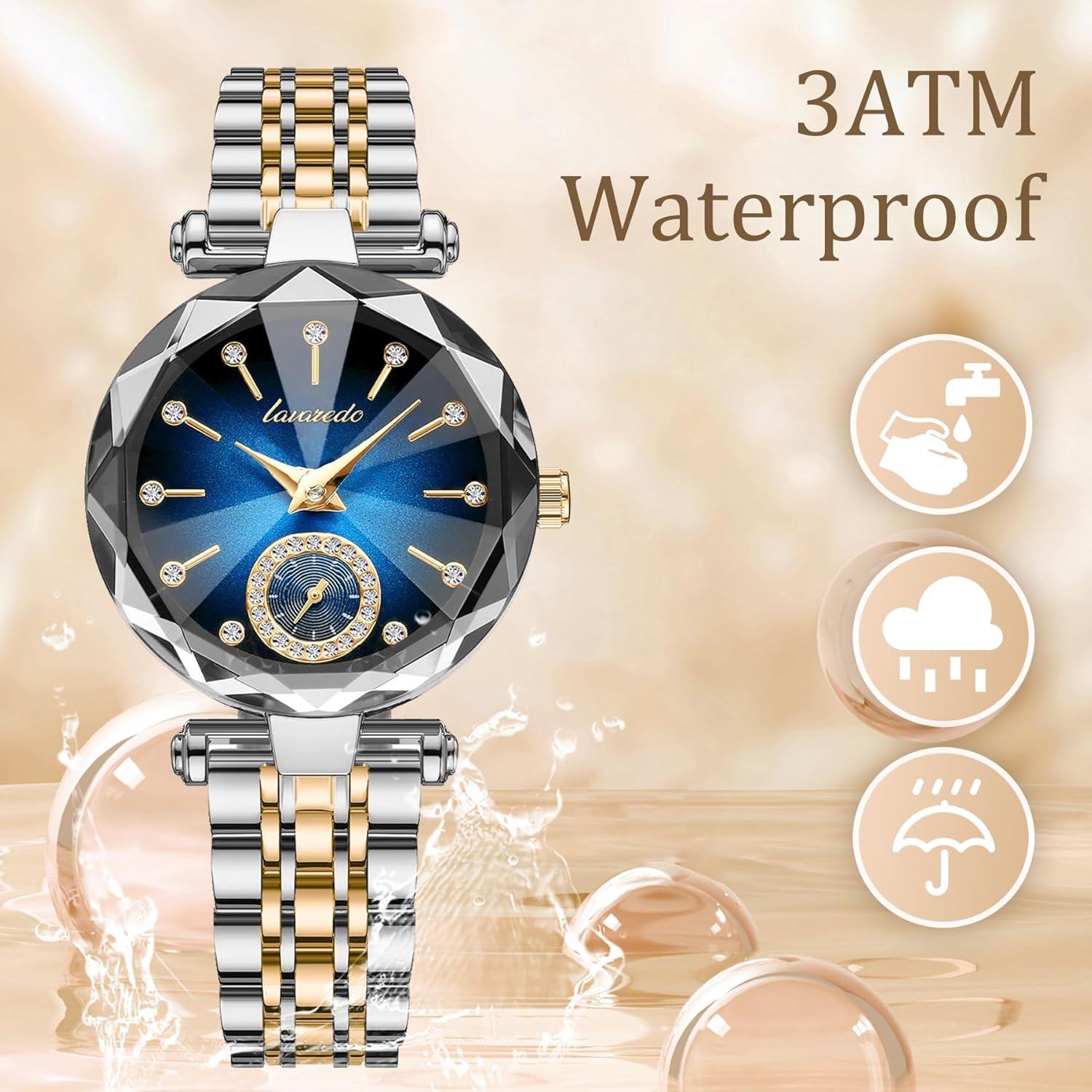 BEN NEVIS Watch, Watches for Women with Elegant Leather Strap, Fashion Analog Creative Diamond Dial Wrist Watch, Jewelry Gift for Wedding Anniversary Birthday - Image 6